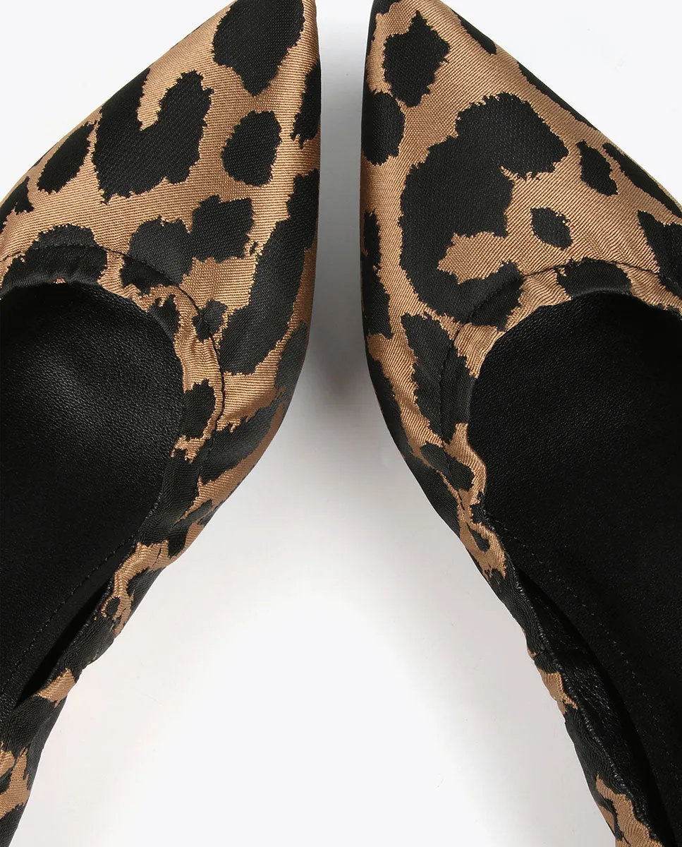 Animal print ballet flats