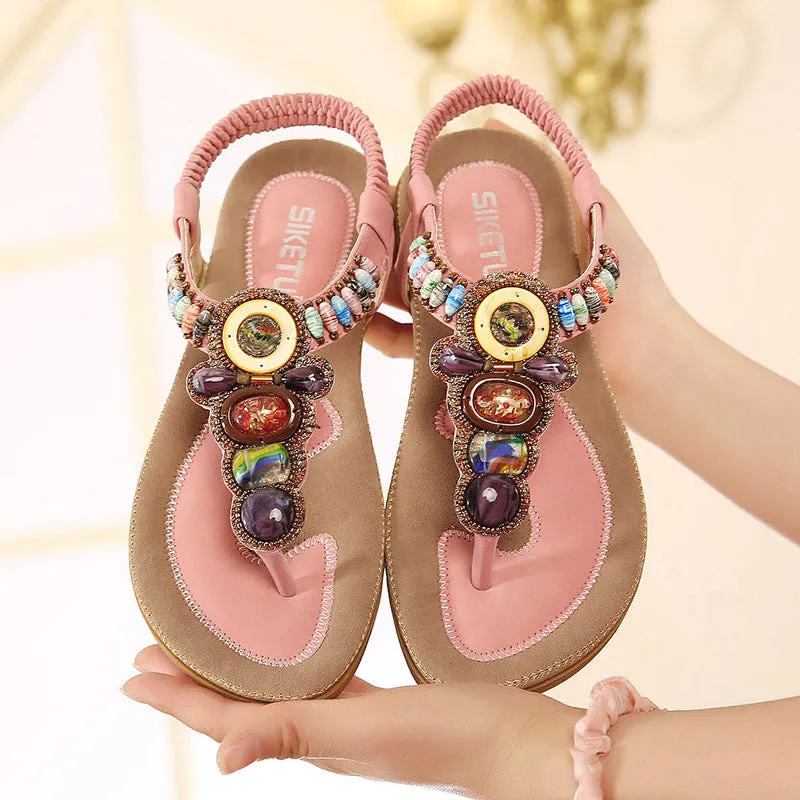 Beach Bohemian Retro Beaded Sandals