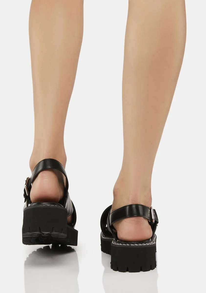 Black Jeremiah Gladiator Sandals