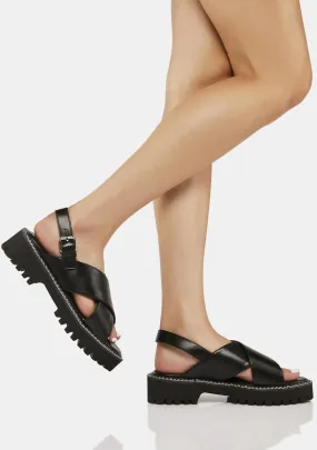 Black Jeremiah Gladiator Sandals