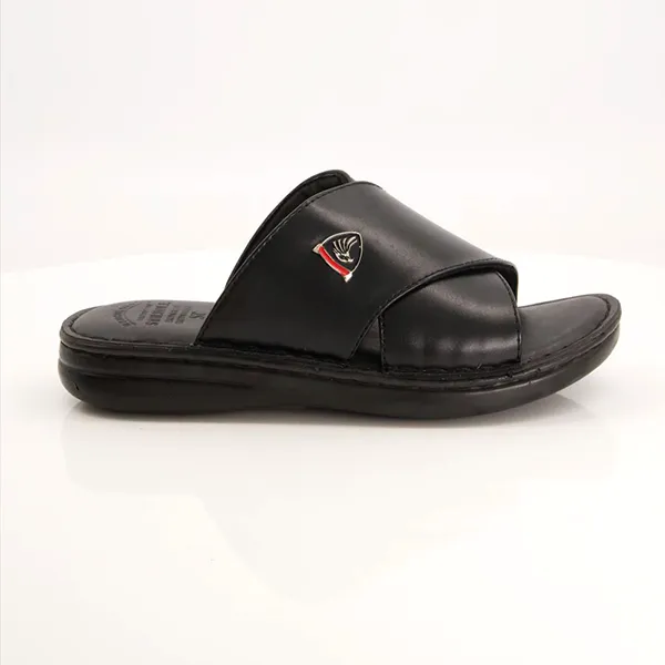 Black medicated mens slippers