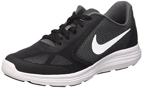 Boys Revolution 3 Gs Running Shoe Dark Grey/WhiteBlackPure Platinum 4.5Y