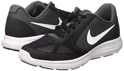 Boys Revolution 3 Gs Running Shoe Dark Grey/WhiteBlackPure Platinum 4.5Y