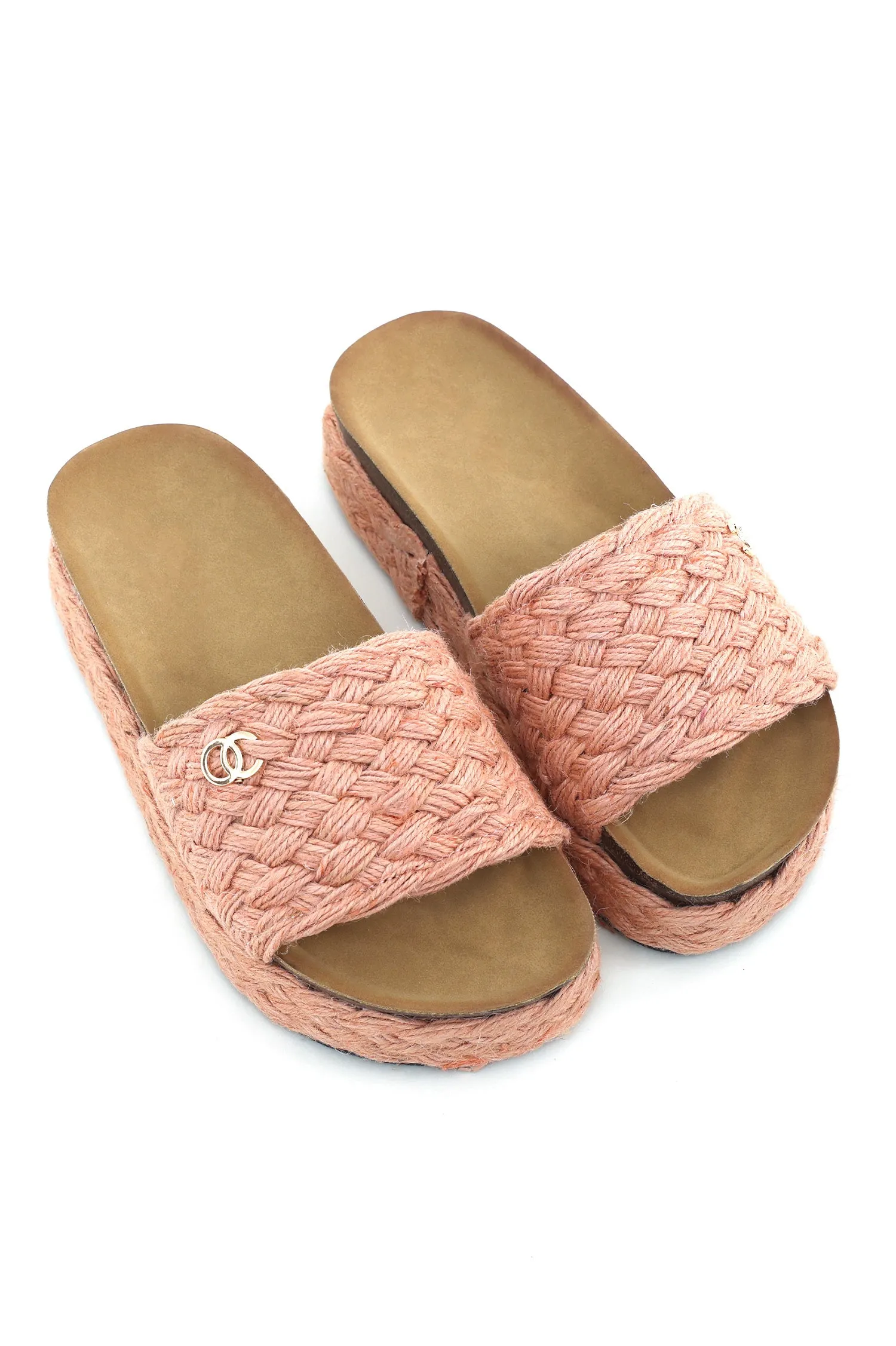 BRAIDED FLATS-PINK