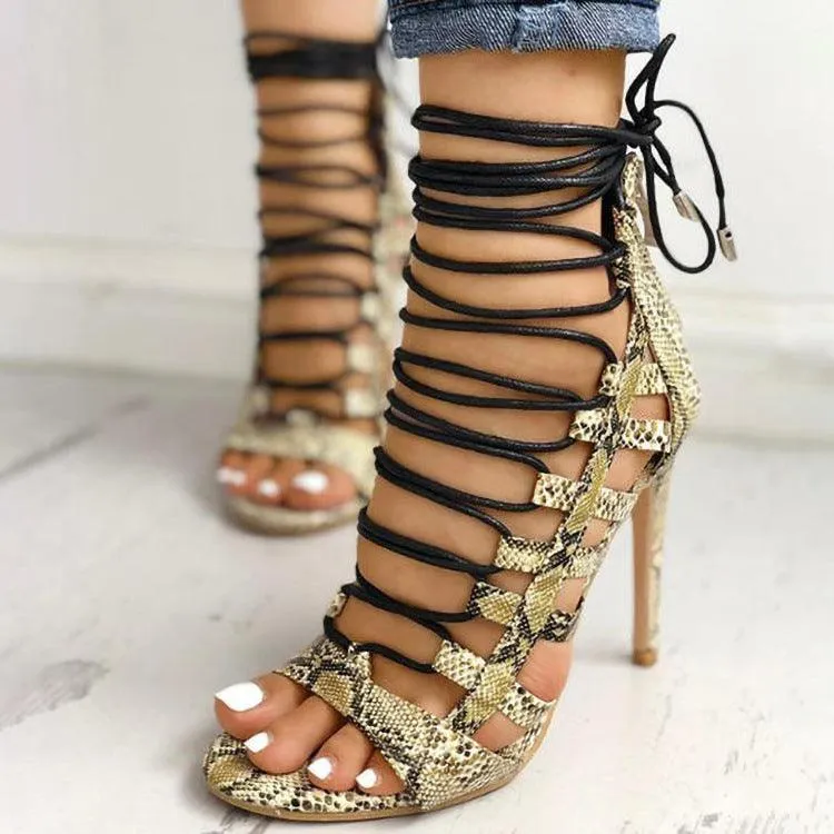 Cross Strap Gladiator Sandals