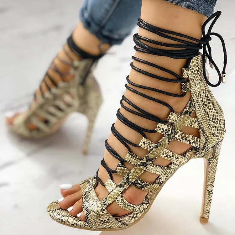 Cross Strap Gladiator Sandals