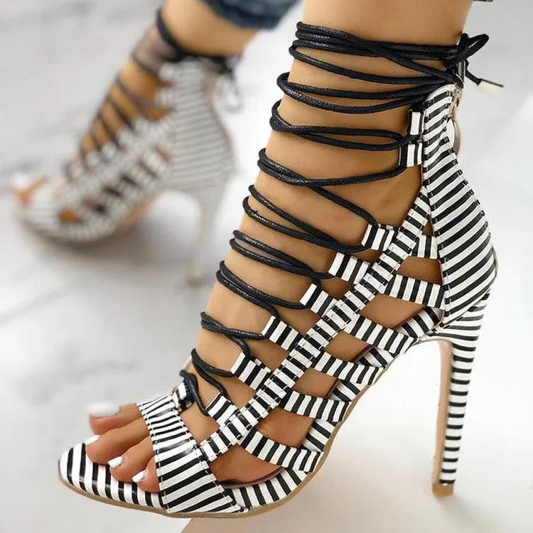 Cross Strap Gladiator Sandals