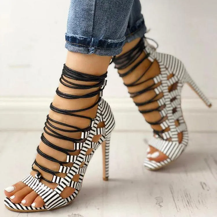 Cross Strap Gladiator Sandals