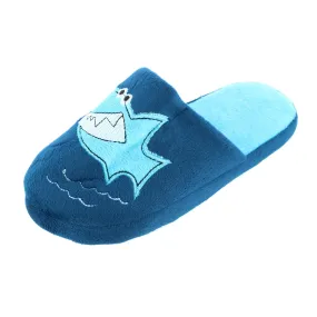 CTM® Boy's Slide House Slippers with Shark Detail