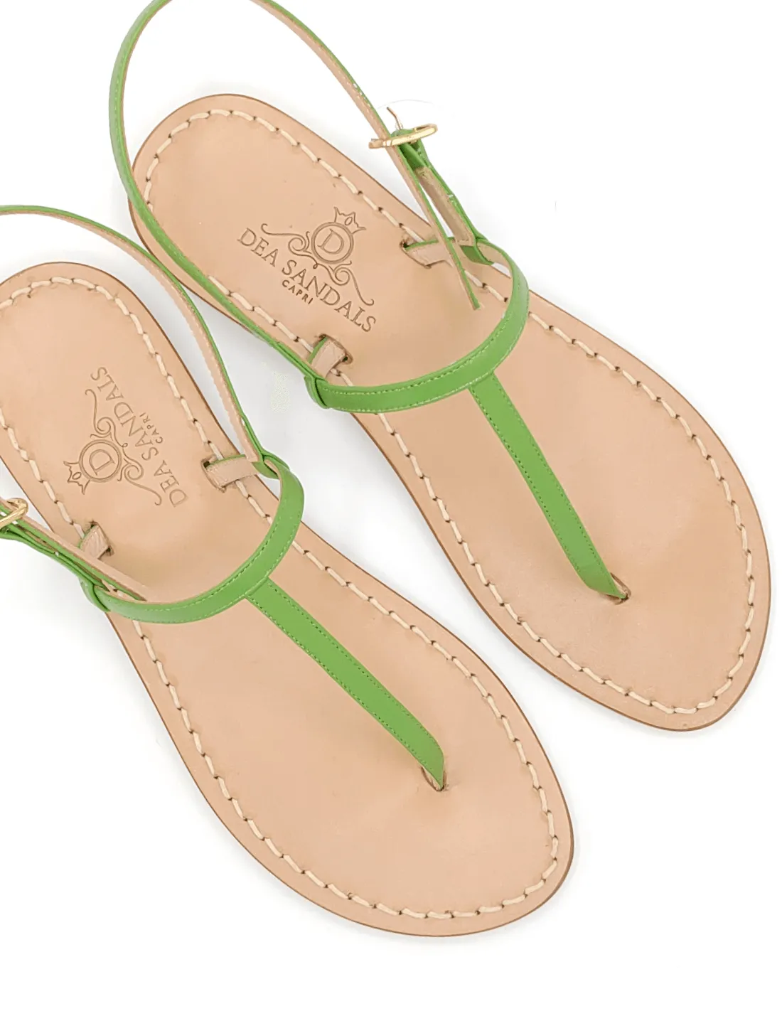 GREEN APPLE LEATHER CAPRI SANDALS (ART. 222VM)