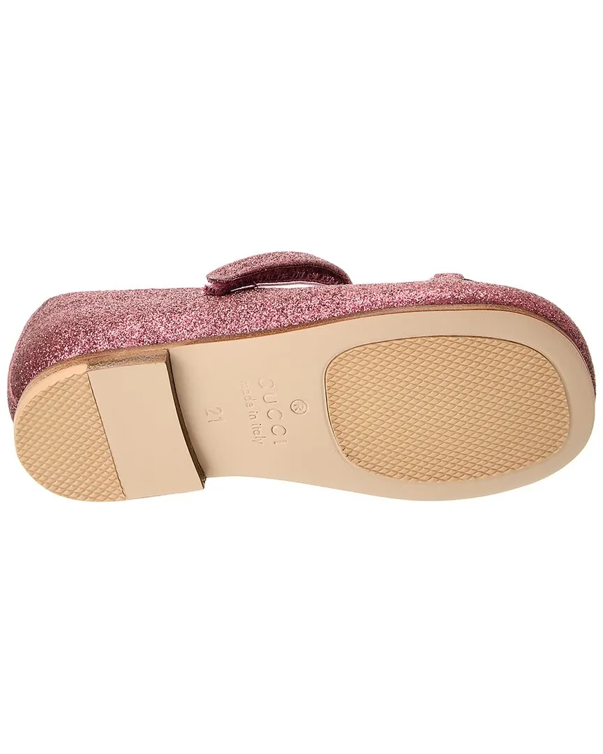 Gucci Horsebit Glitter Ballet Flat