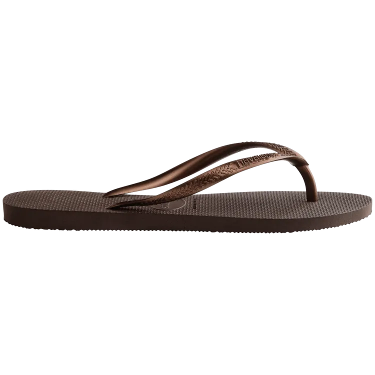 HAVAIANAS Slim Sandal-Dark Brown Metallic