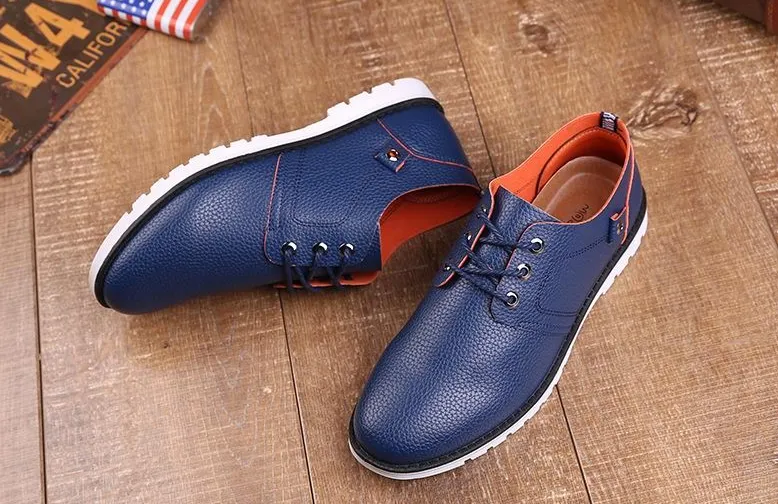 High Quality Men's Leather  Casual Flat Shoes