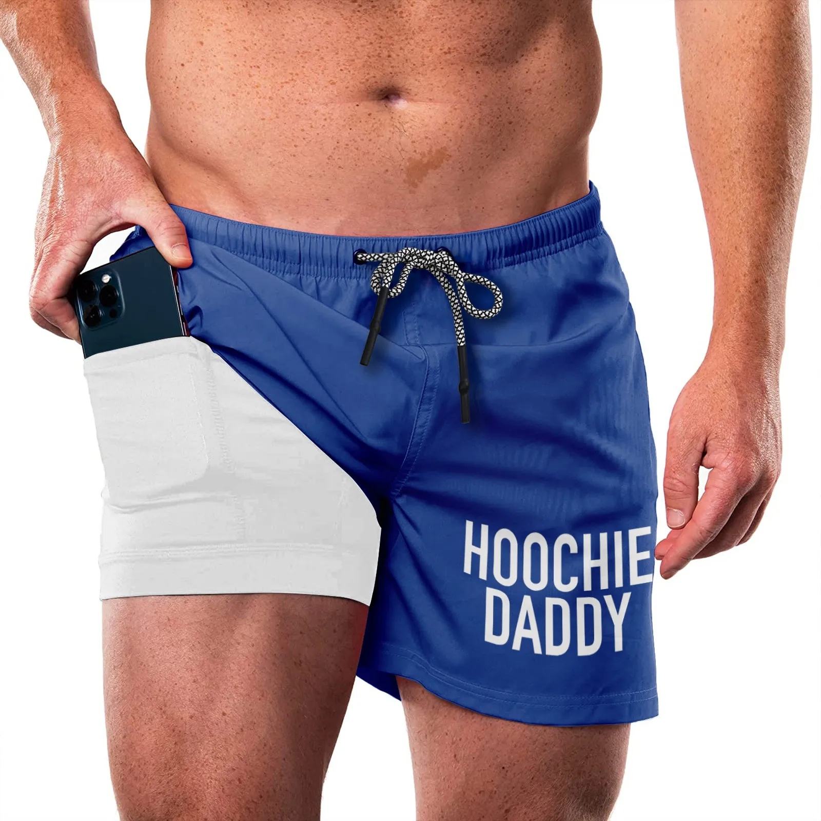 HOOCHIE DADDY QUICKDRY POCKET 2 IN 1 7'' INSEAM RUNNING SHORTS