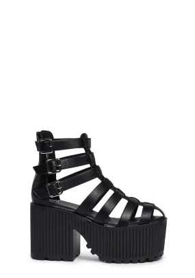 Noir Platform Sandals