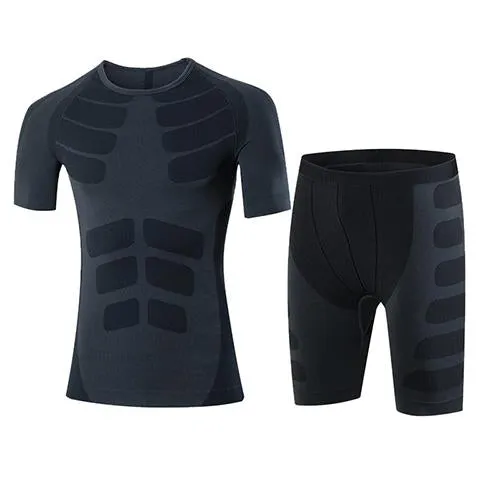 Quick Dry Men's Running Sets 2 pieces/sets Compression Sports Suits Men Basketball Tights Clothes