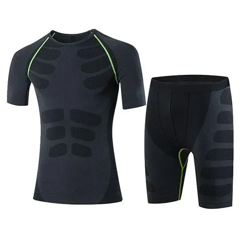 Quick Dry Men's Running Sets 2 pieces/sets Compression Sports Suits Men Basketball Tights Clothes