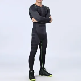 Quick Dry Men's Running Sets 2 pieces/sets Compression Sports Suits Men Basketball Tights Clothes