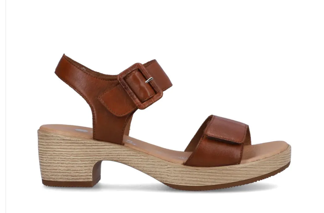 Remonte DON52-24 Odeon Tan Low Heel Leather sandals