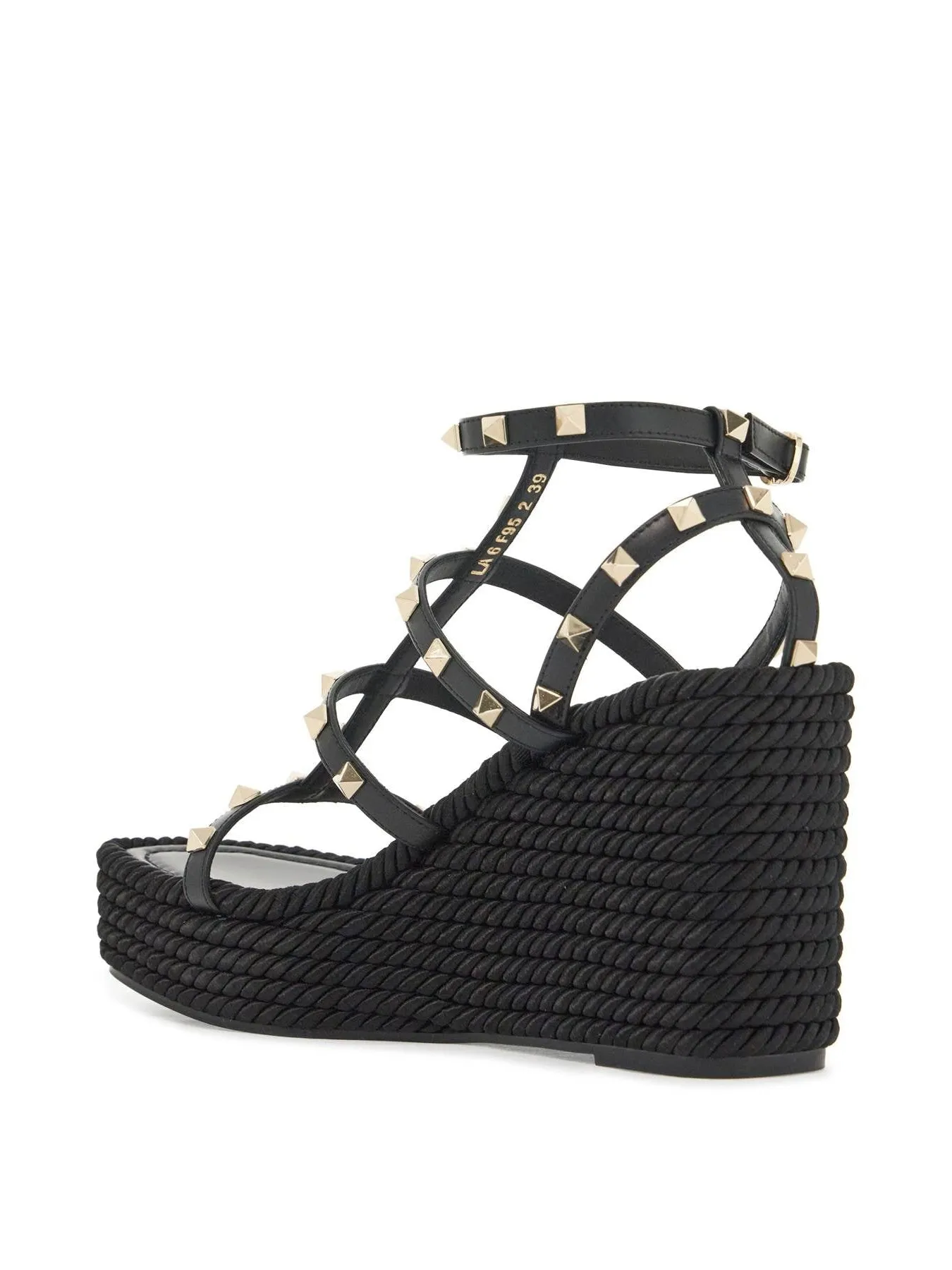 Rockstud Wedge Sandals - Leather