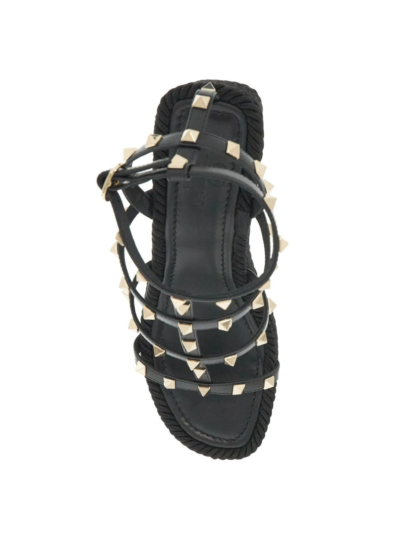 Rockstud Wedge Sandals - Leather