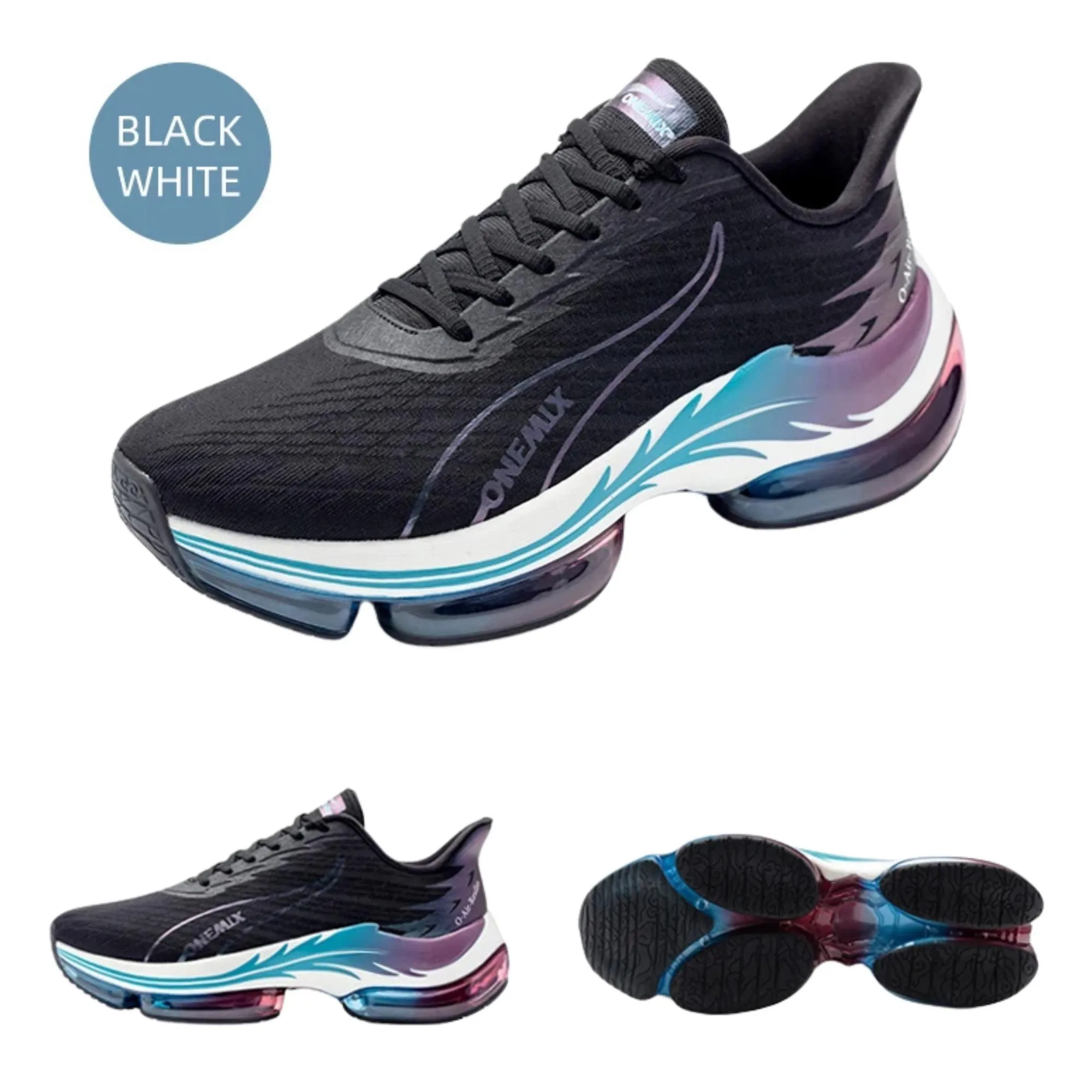 Running Sports Shoes Shock-Absorbing Rebound Breathable Outdoor Racing Sneakers Luxury Height Increasing 6-7cm