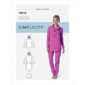 Simplicity Sewing Pattern S9210 Misses' Tops, Dress, Shorts, Pants and Slippers