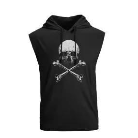 SKULL QUICK DRY HOODED TANK TOP