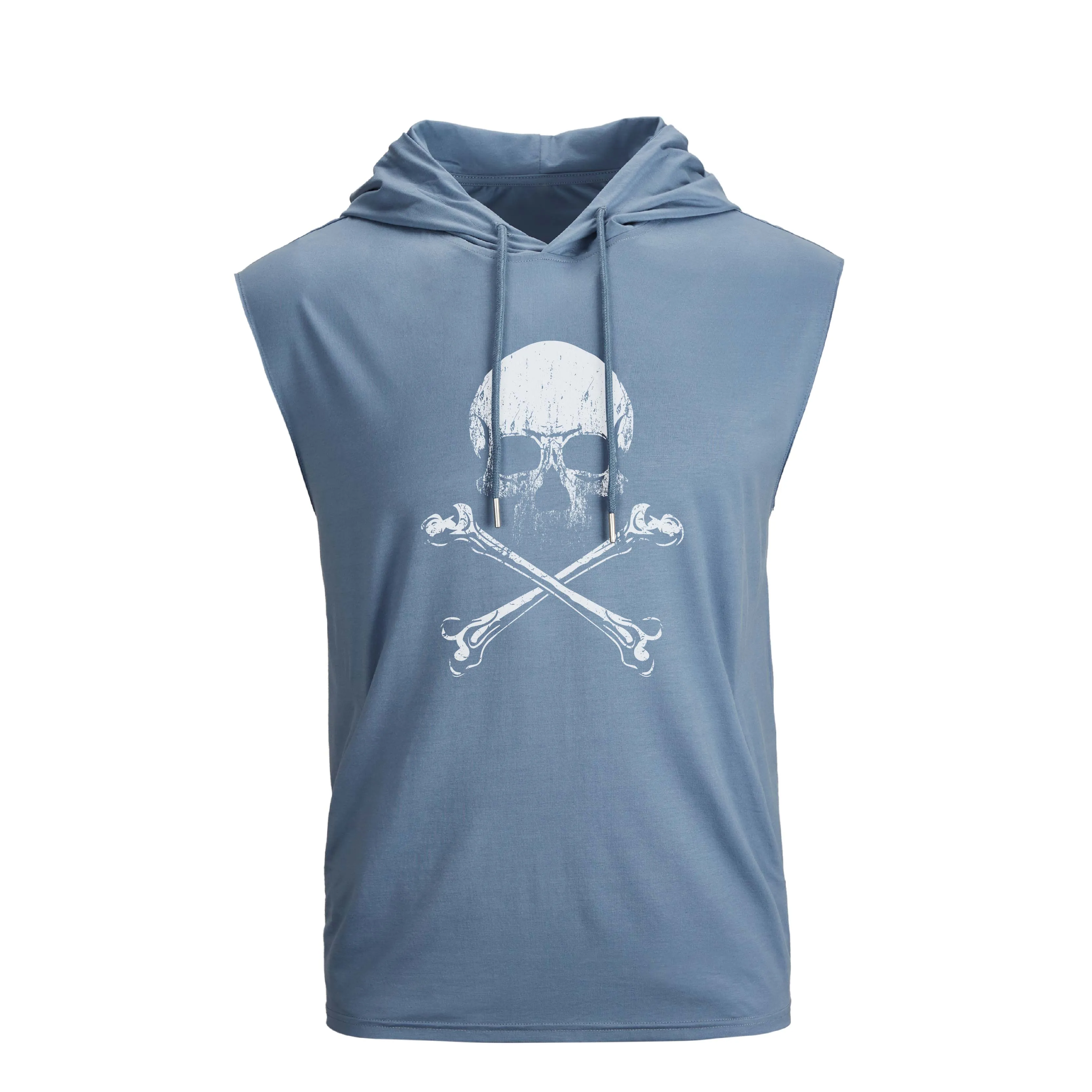 SKULL QUICK DRY HOODED TANK TOP