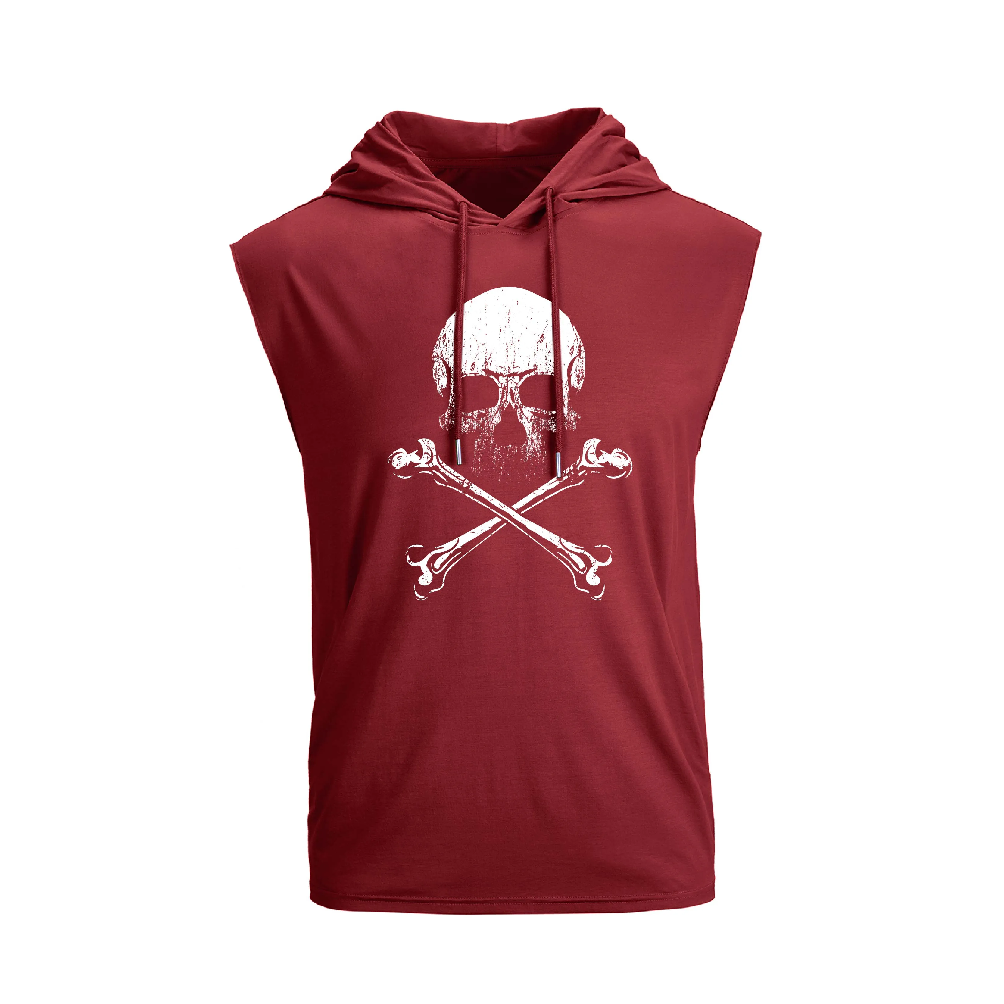 SKULL QUICK DRY HOODED TANK TOP