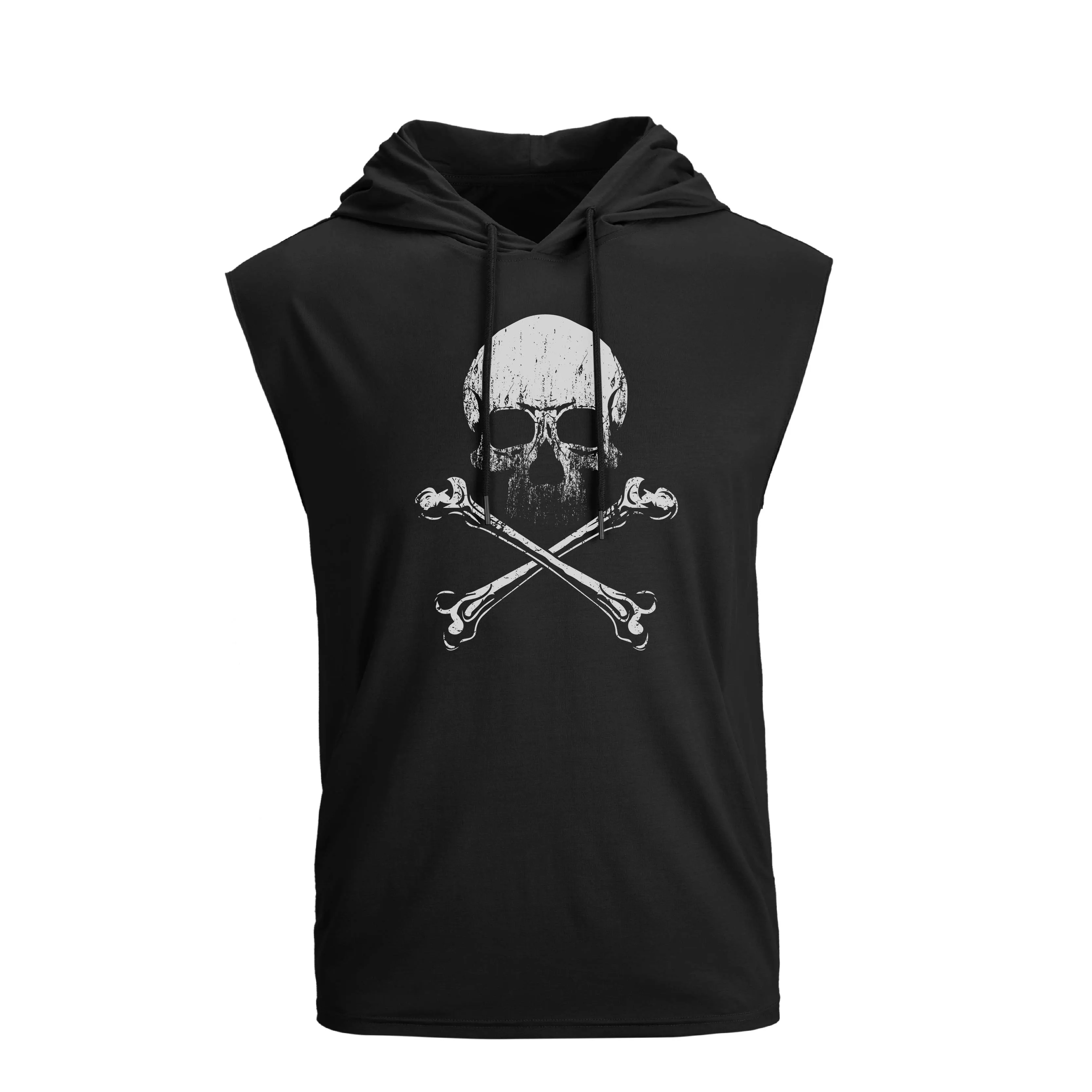 SKULL QUICK DRY HOODED TANK TOP