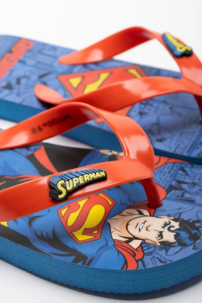 Superman Flip Flop Blue