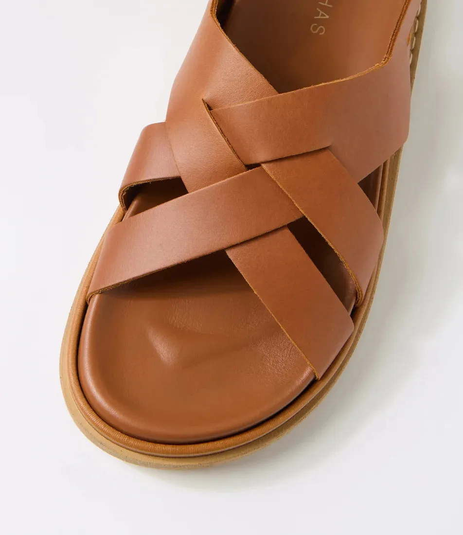 Trunca Tan Leather Sandals