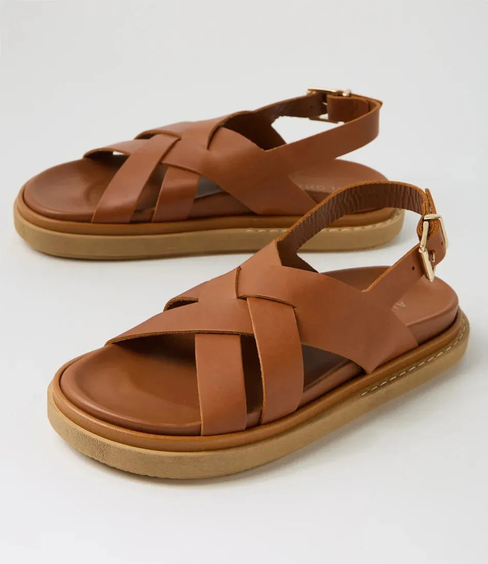 Trunca Tan Leather Sandals