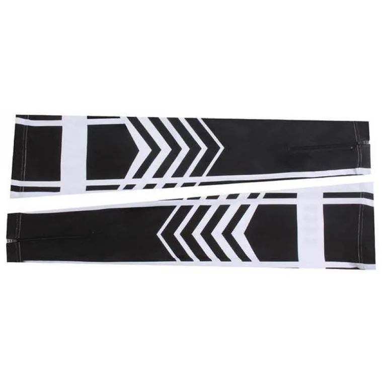 Unisex White Arrow Cycling Quick Dry Cycling Leg-Warmers