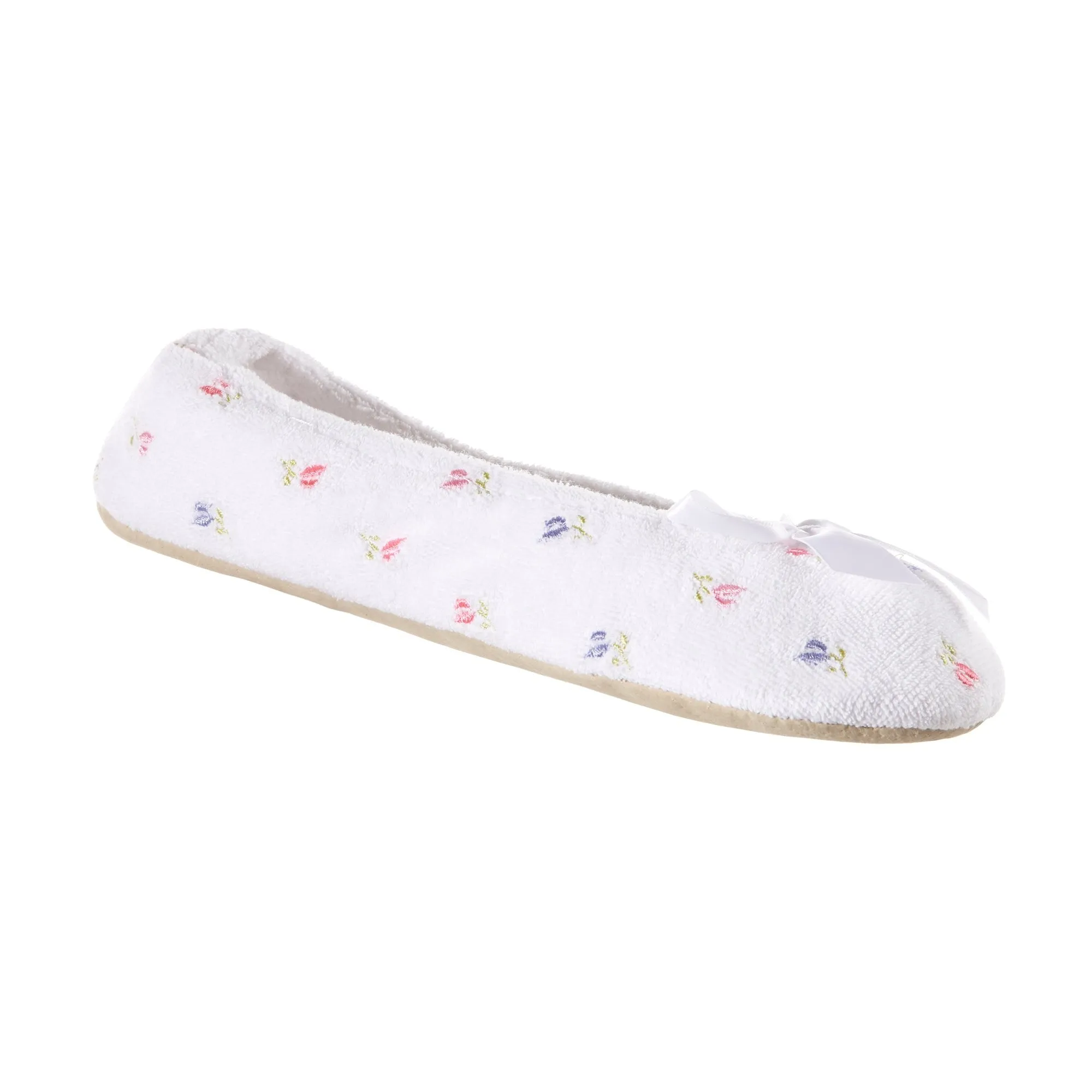 Women's Embroidered Terry Ballerina Slippers