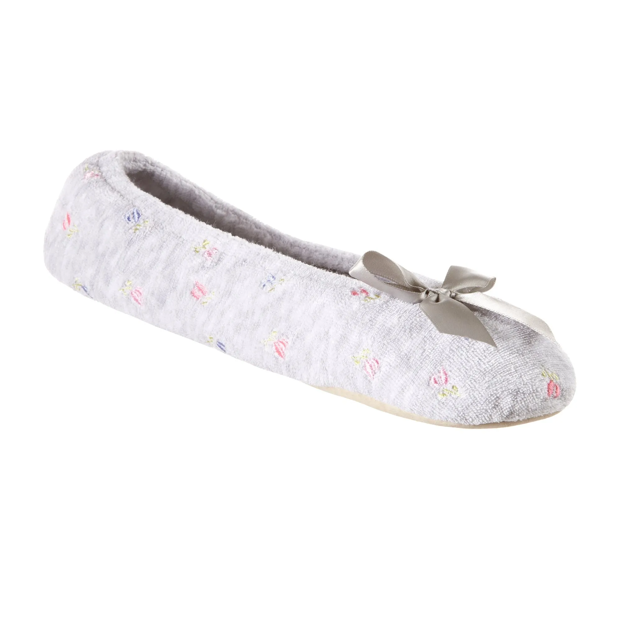 Women's Embroidered Terry Ballerina Slippers